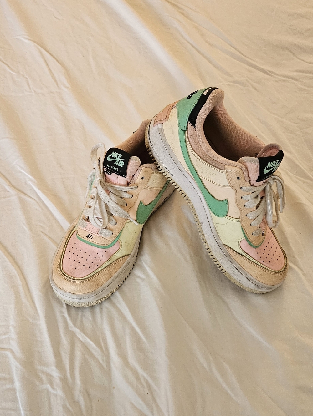 Nike Air Force 1 Low Pastel Pink Mint Cream, Size 7